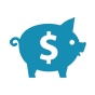 Icon of a piggy bank